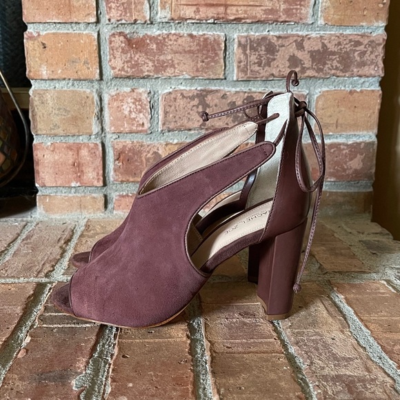 NEW Rachel Zoe Stephanie Peep Toe Sandals in Dark Rosewood - Picture 8 of 10